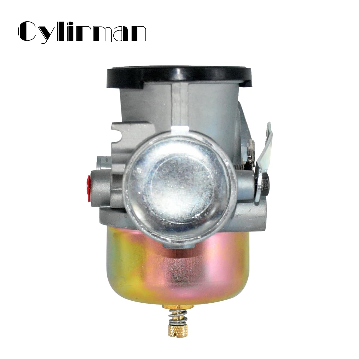 Cylinman carburetor fuel inlet connection highlighting secure hose fit and leak prevention