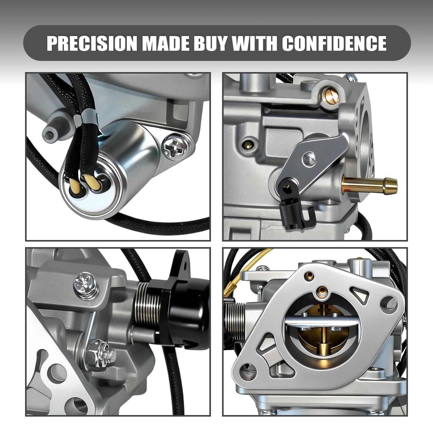 Cylinman carburetor throttle linkage detail showing adjustable connections for tuning