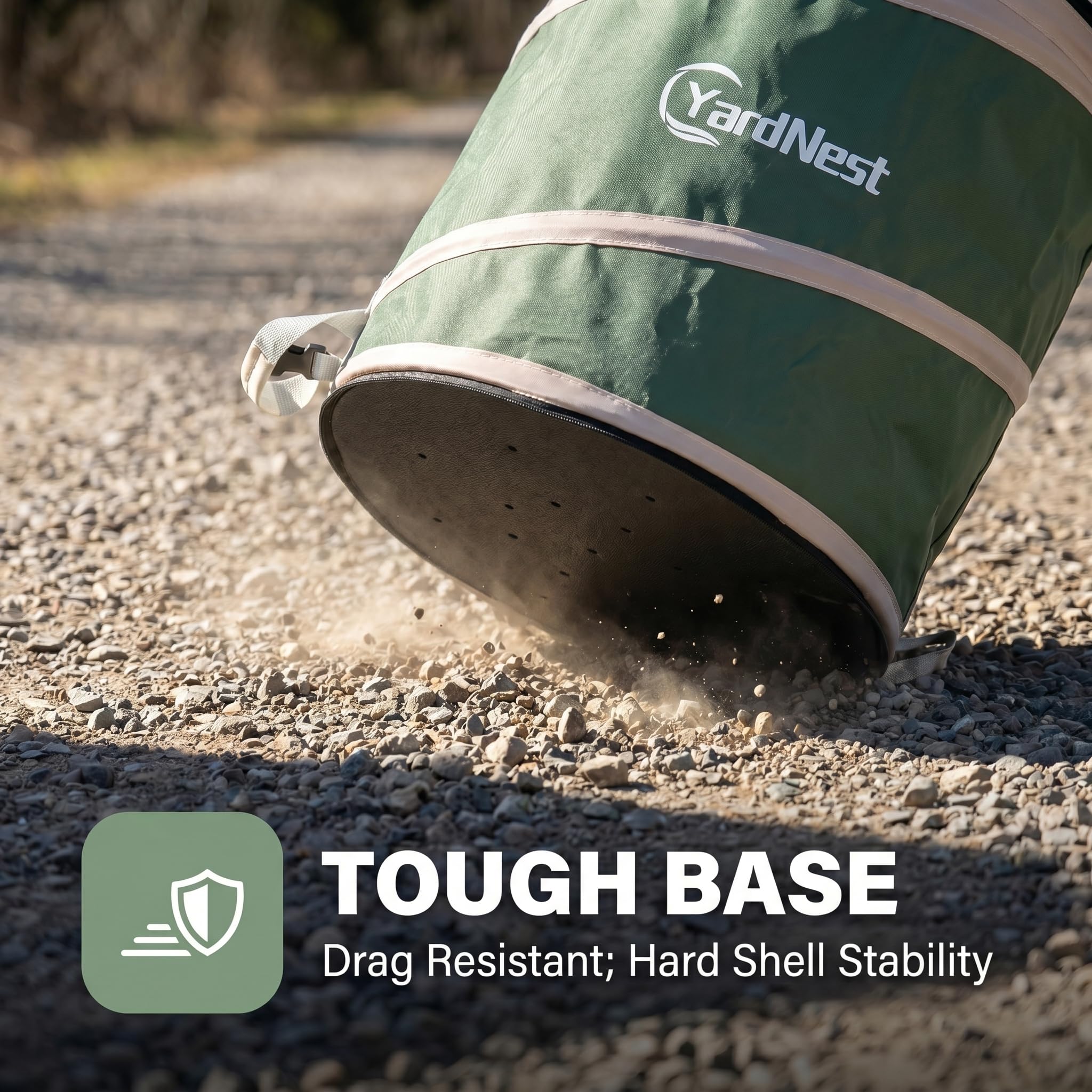 CYardNest used at a campsite as a garbage bin for convenience