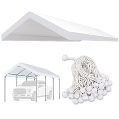 CYS Canopy front view of 10x20 cover protecting a vehicle