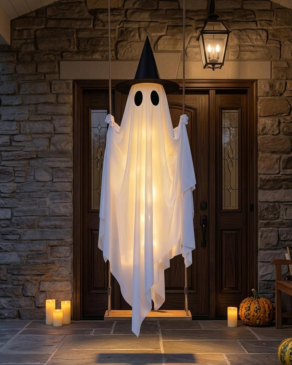 CYSKXYI lifestyle yard display with decor presenting Halloween staging ideas