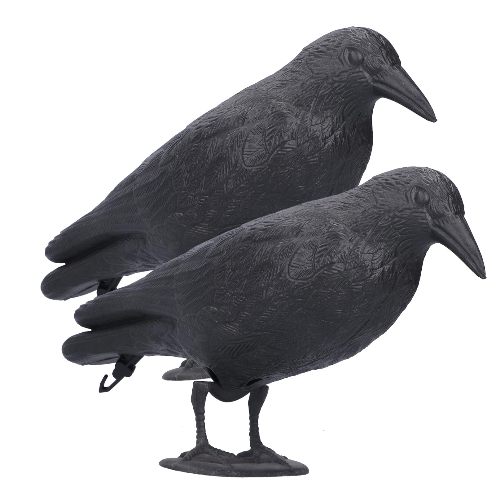 CYTGOUPER front view of life-size crow decoy showing realistic silhouette and outdoor benefit