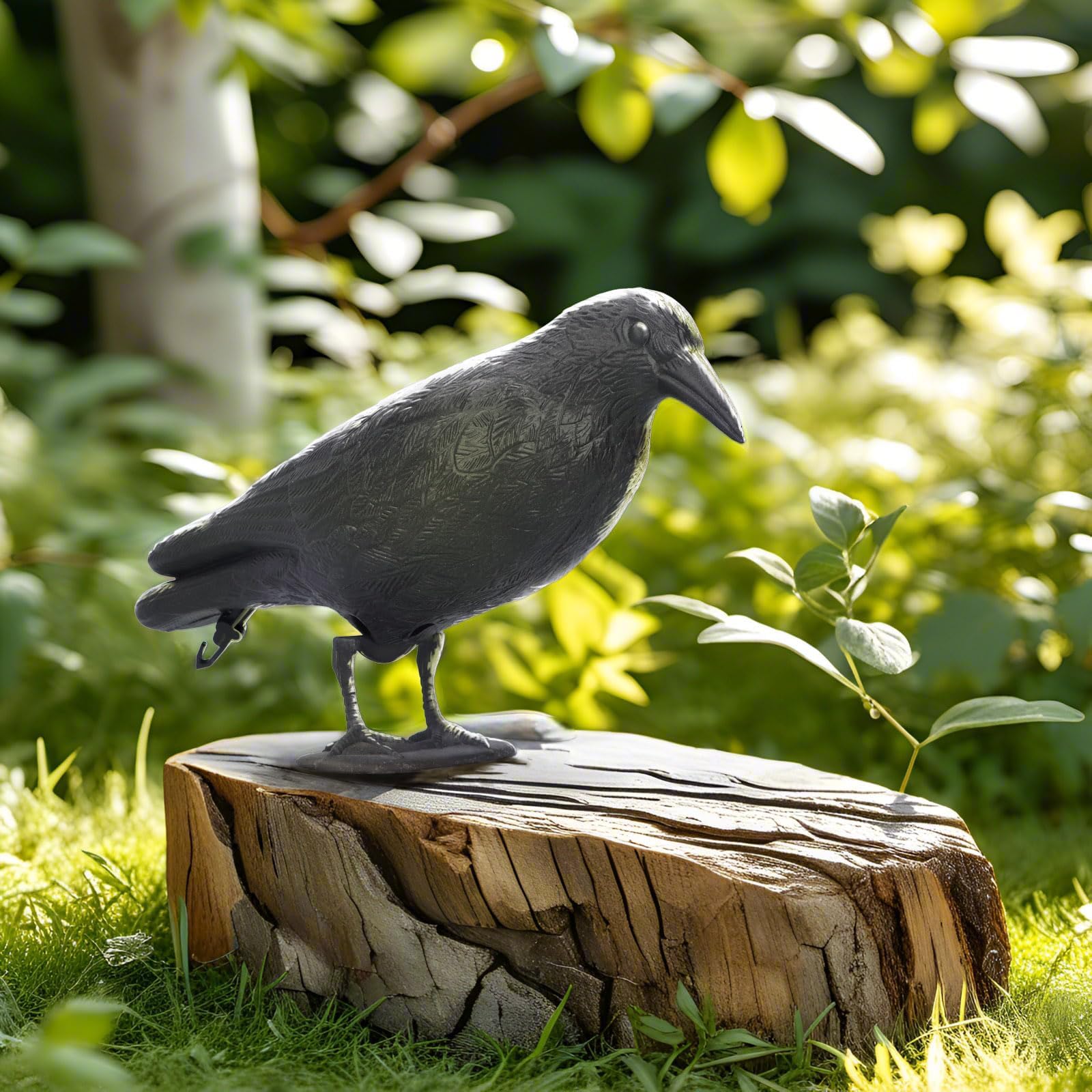 CYTGOUPER hanging crow on branch demonstrating easy mounting and atmospheric effect