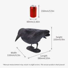 CYTGOUPER side profile of crow decoy highlighting natural posture and visual authenticity