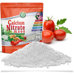 Cz Garden front packaging pouch showing 18lb greenhouse-grade fertilizer for easy storage
