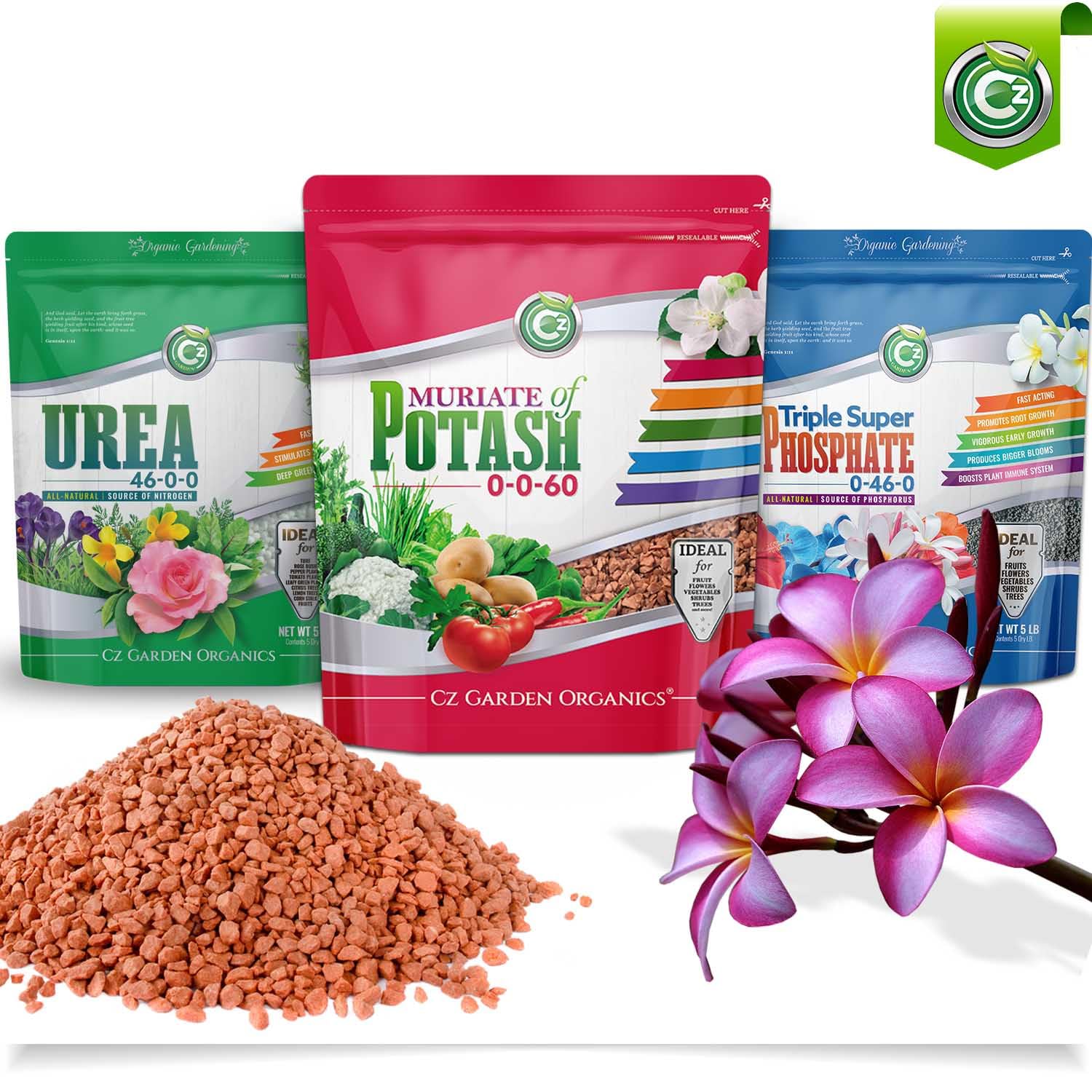 Cz Garden close-up of granular MOP particles showing uniform texture for easy mixing