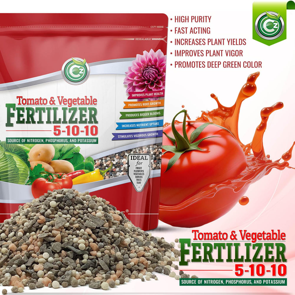 Cz Garden label close-up highlighting nutrient panel and usage guidance