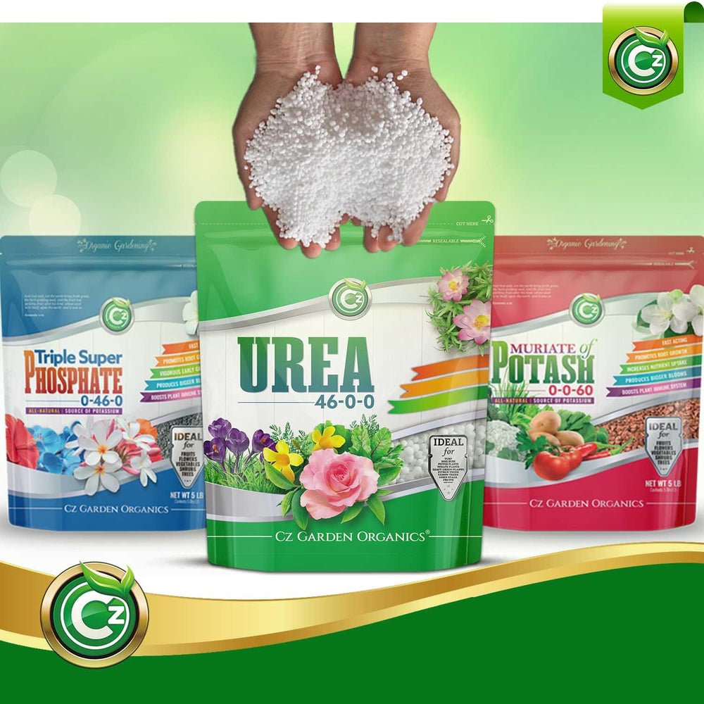 spread of Cz Garden granules on lawn to show even application and greener turf benefit