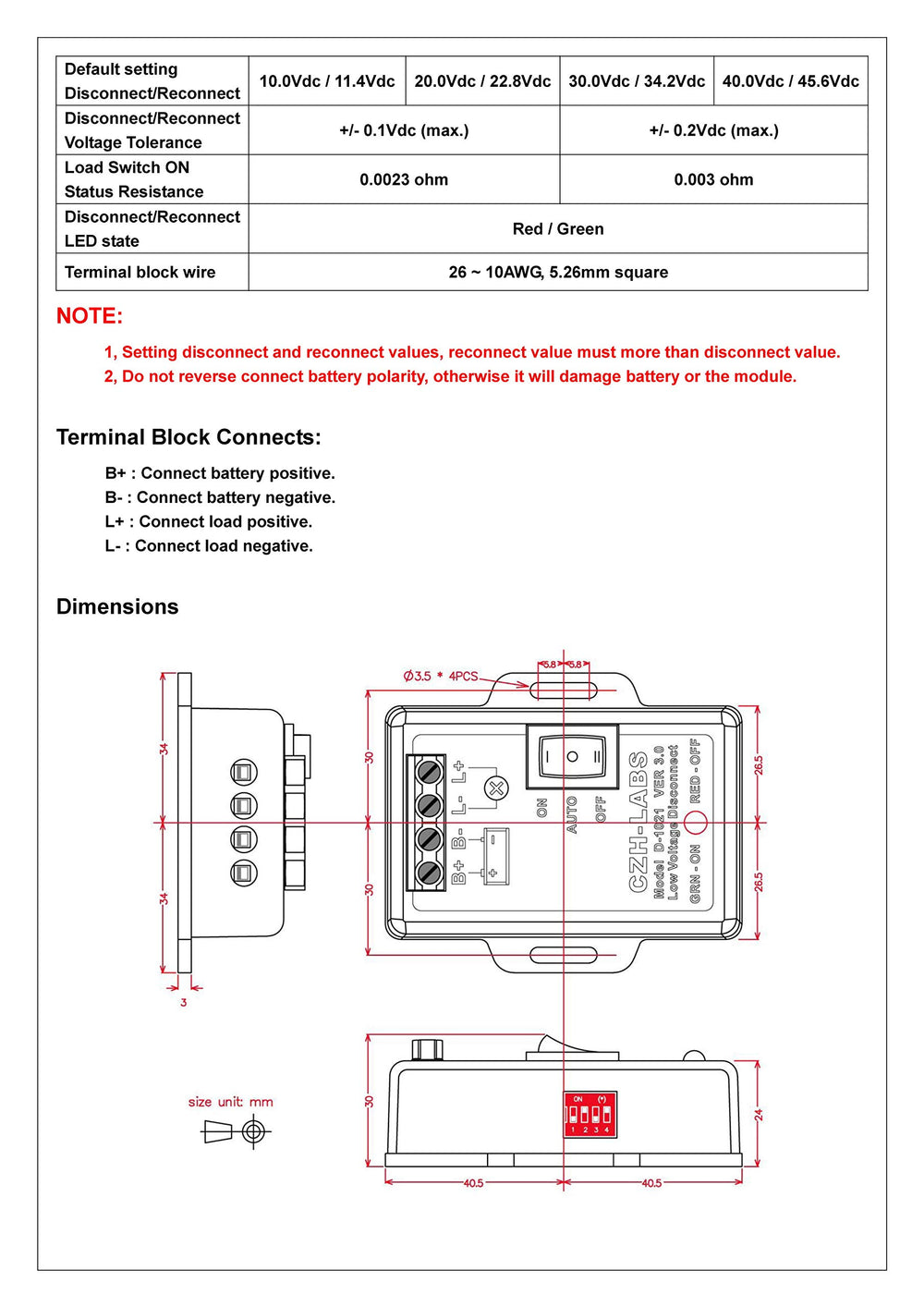 CZH-LABS beside a 12V battery showing compact size and installation benefit