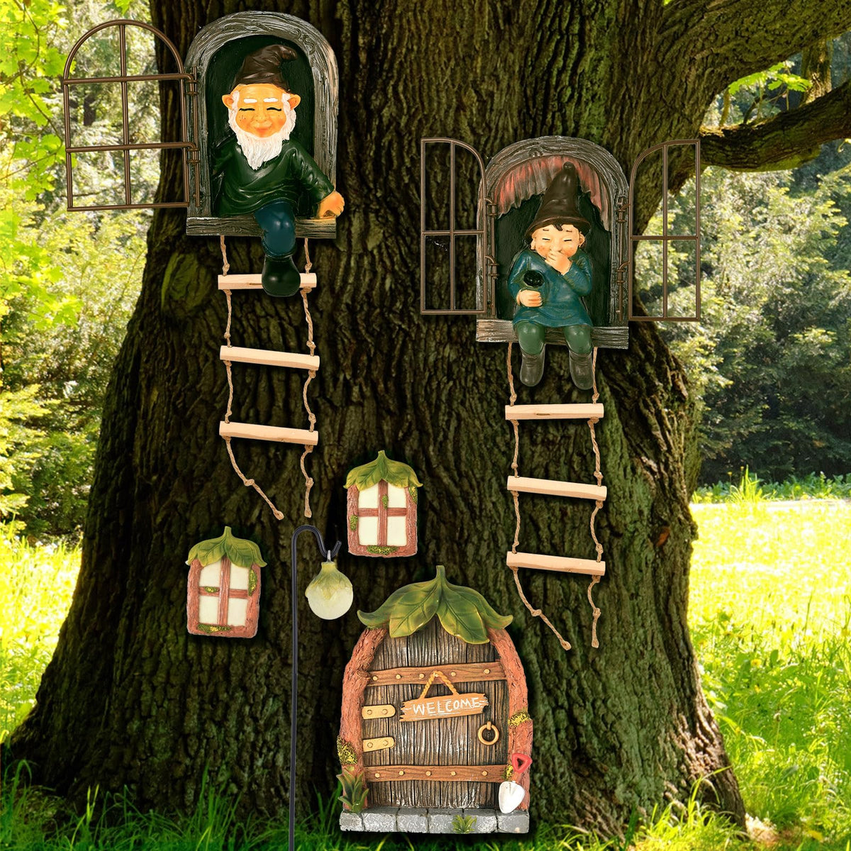 Czlotyh full set hung on tree branch adding whimsical charm