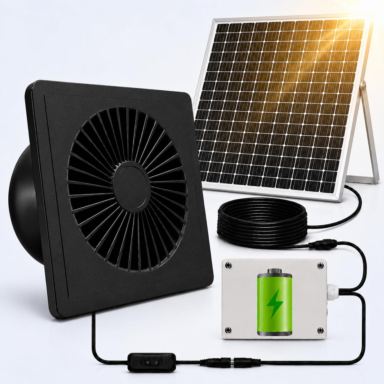 CZPZJC solar panel front view showing durable monocrystalline cell and weatherproof finish, efficient charging