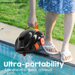 CZYBYTE open battery compartment with charger showing quick 3–4 hour recharge