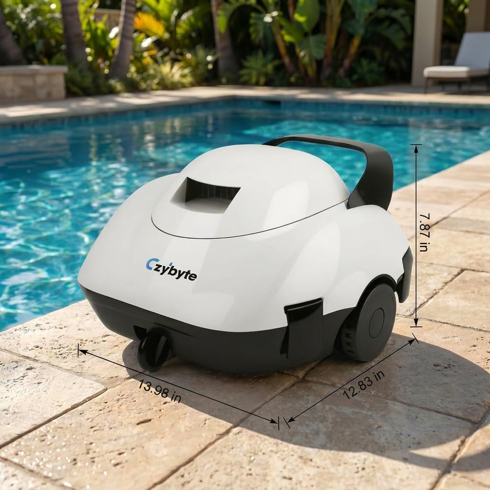 CZYBYTE in-pool action removing leaves and sand for clearer water