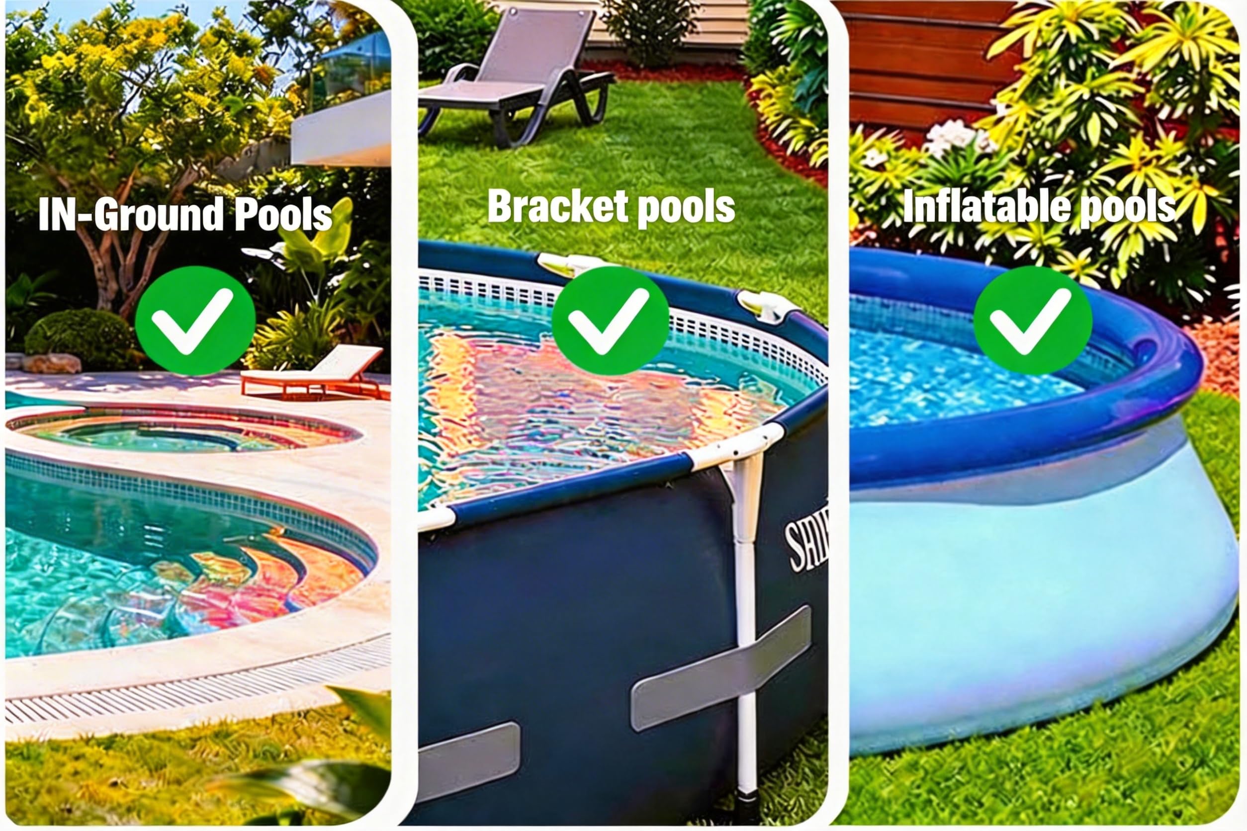 CZYBYTE lifestyle image at poolside showing tidy pool and convenient cordless cleaning