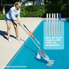 CZYBYTE quadrilateral brush head close-up, scrubs flat surfaces effectively