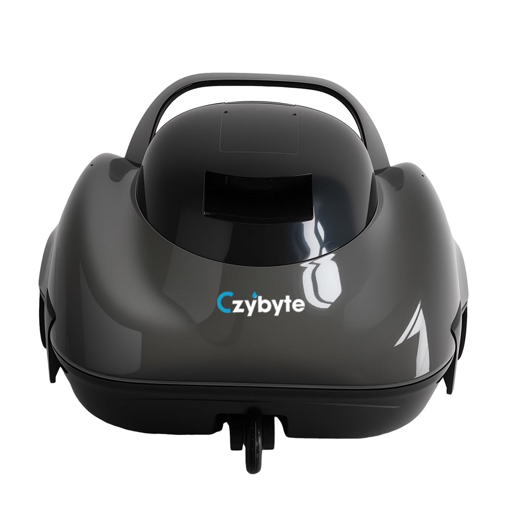 CZYBYTE front view of robotic pool cleaner showing compact design and easy storage benefit