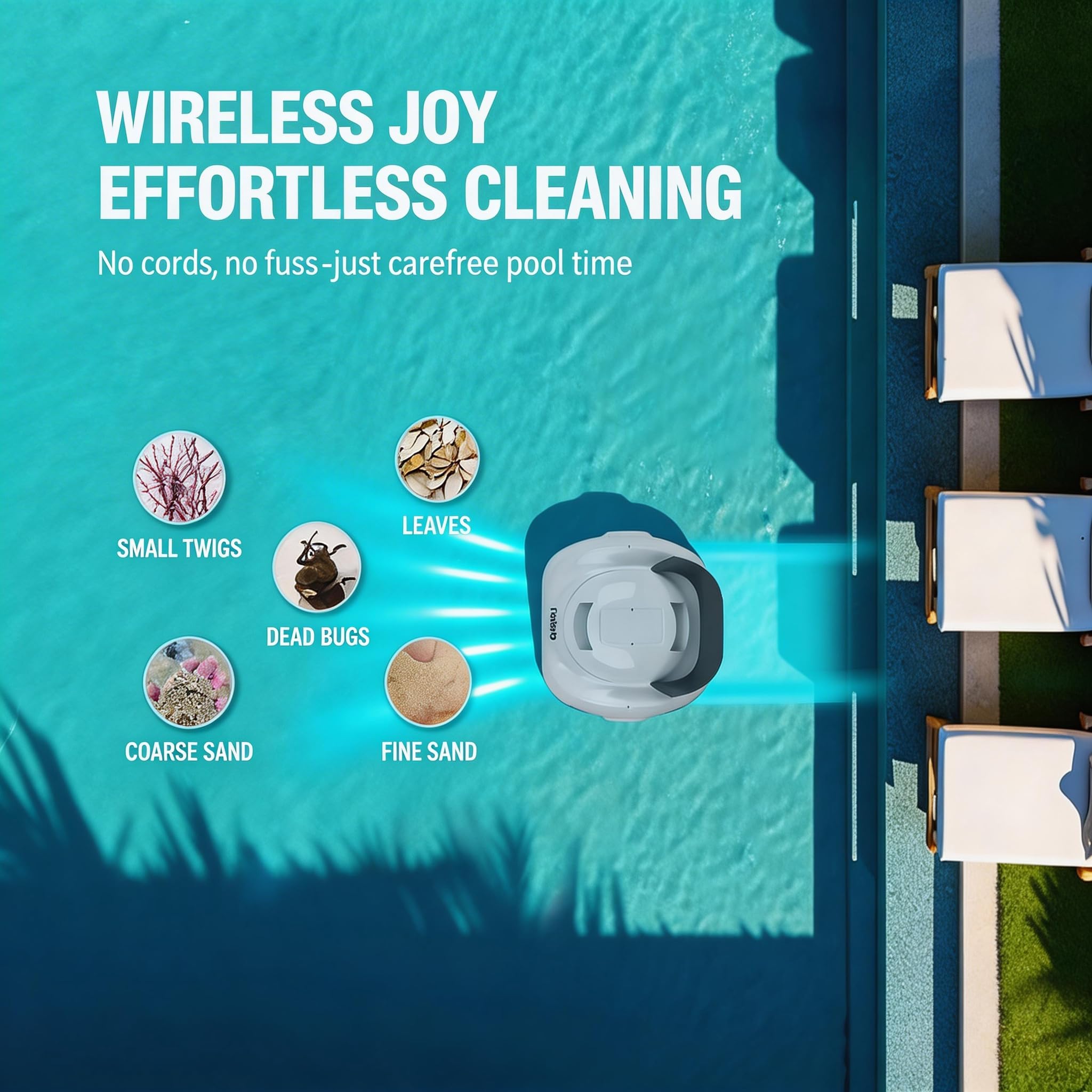 CZYBYTE top-open view revealing 2.5L debris basket for easy emptying
