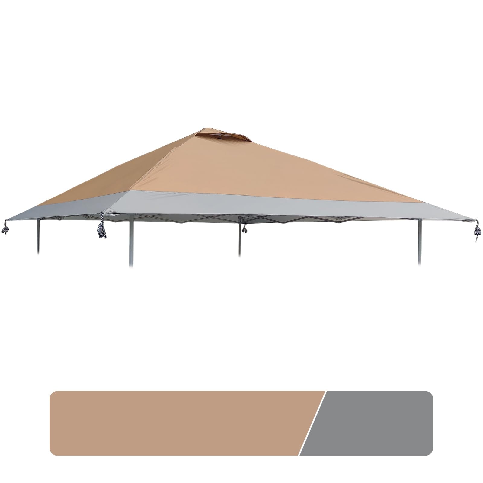 D&ONEHOS front view canopy top showing full 13x13 coverage and easy replacement benefit