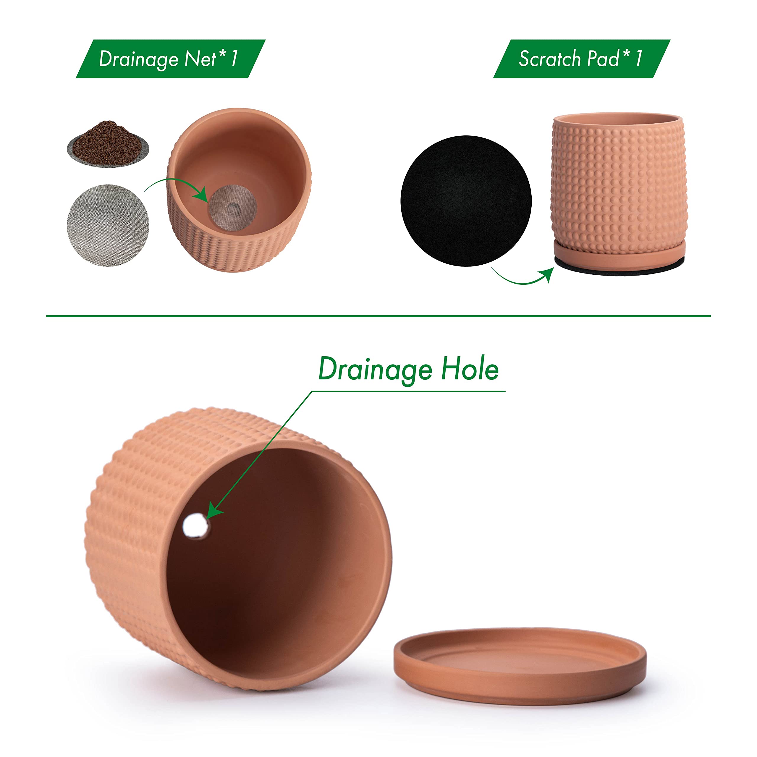 D'vine Dev visible drainage hole ensuring healthy root aeration and water flow