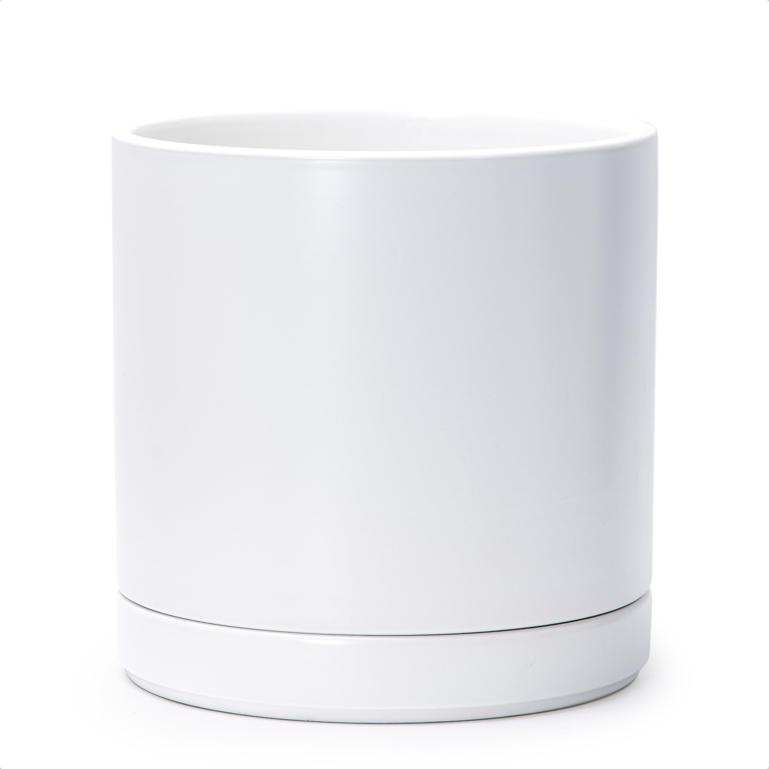 D'vine Dev front view white planter showing sleek modern shape and styling benefit