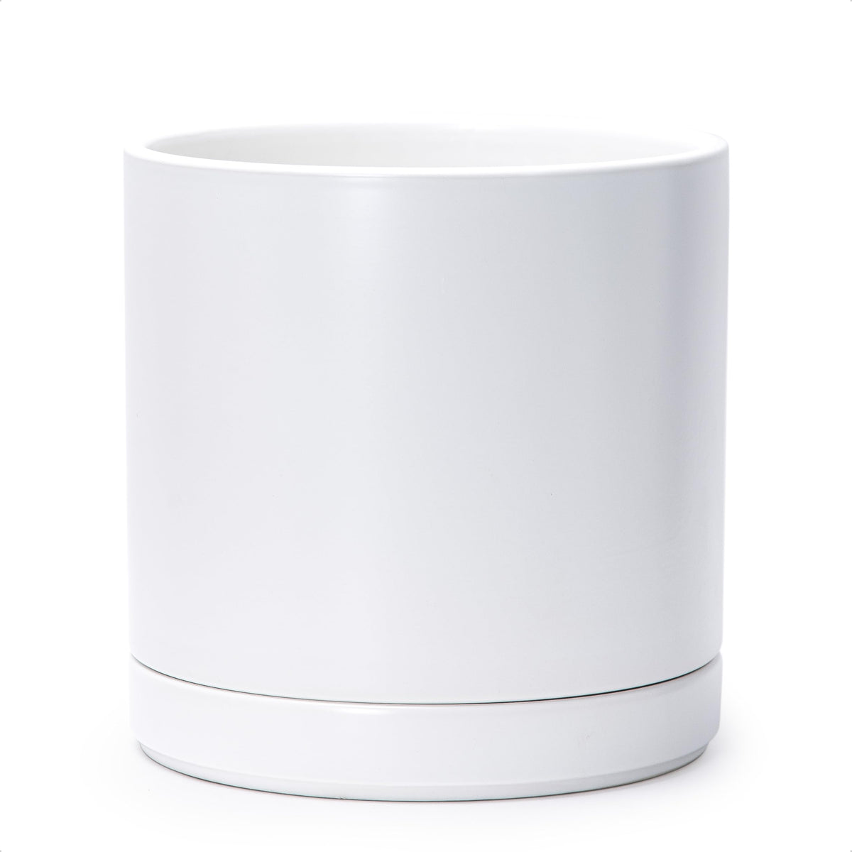 D'vine Dev front view white planter showing sleek modern shape and styling benefit