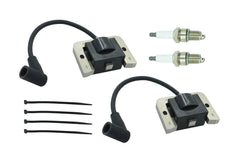 DABAZUALY ignition coil kit front view showing two coils and plugs for easy replacement benefit