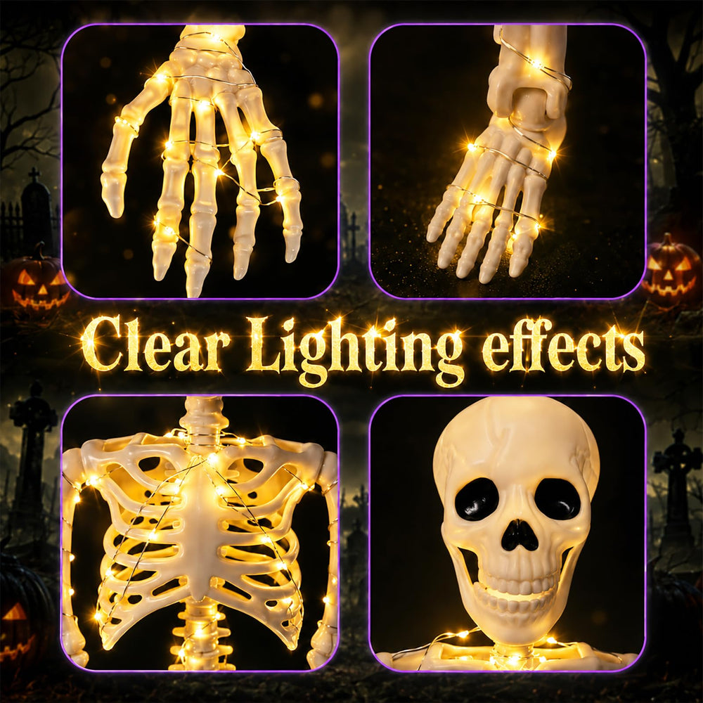 daboot skeleton hung from tree for eye-catching outdoor display