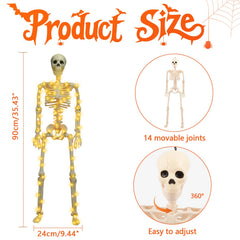 daboot skeleton seated on porch adding spooky curb appeal
