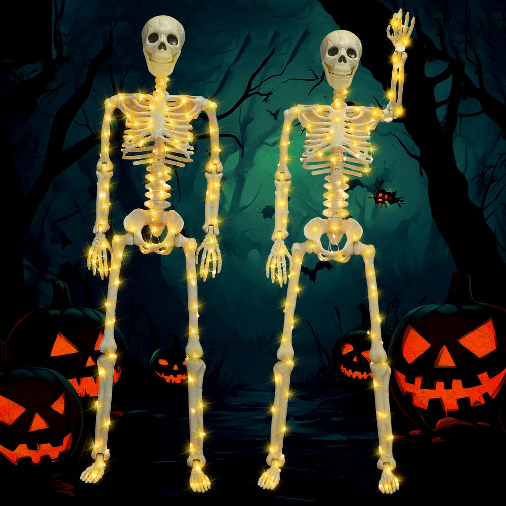 daboot two skeletons in graveyard setup building dramatic scene