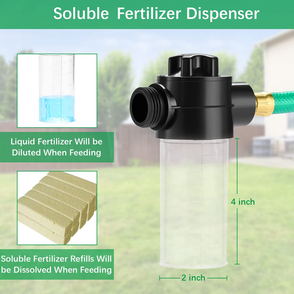DACK 3.5 oz fertilizer bottle and shut-off valve for controlled dosing