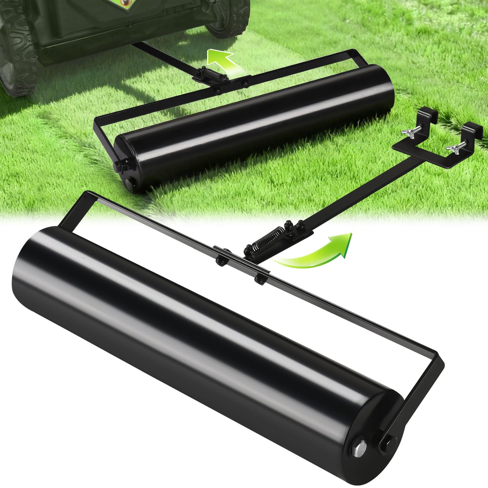 DACK front-mounted on EGO mower showing secure fit and quick install benefit