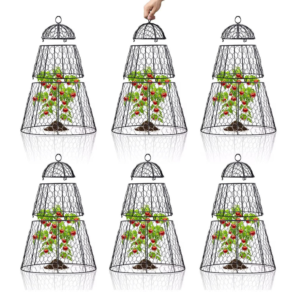 Dadywheels front view of six cloches showing coverage and assembly ease