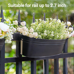 Dahey planter filled with herbs on balcony showing space-saving garden benefit