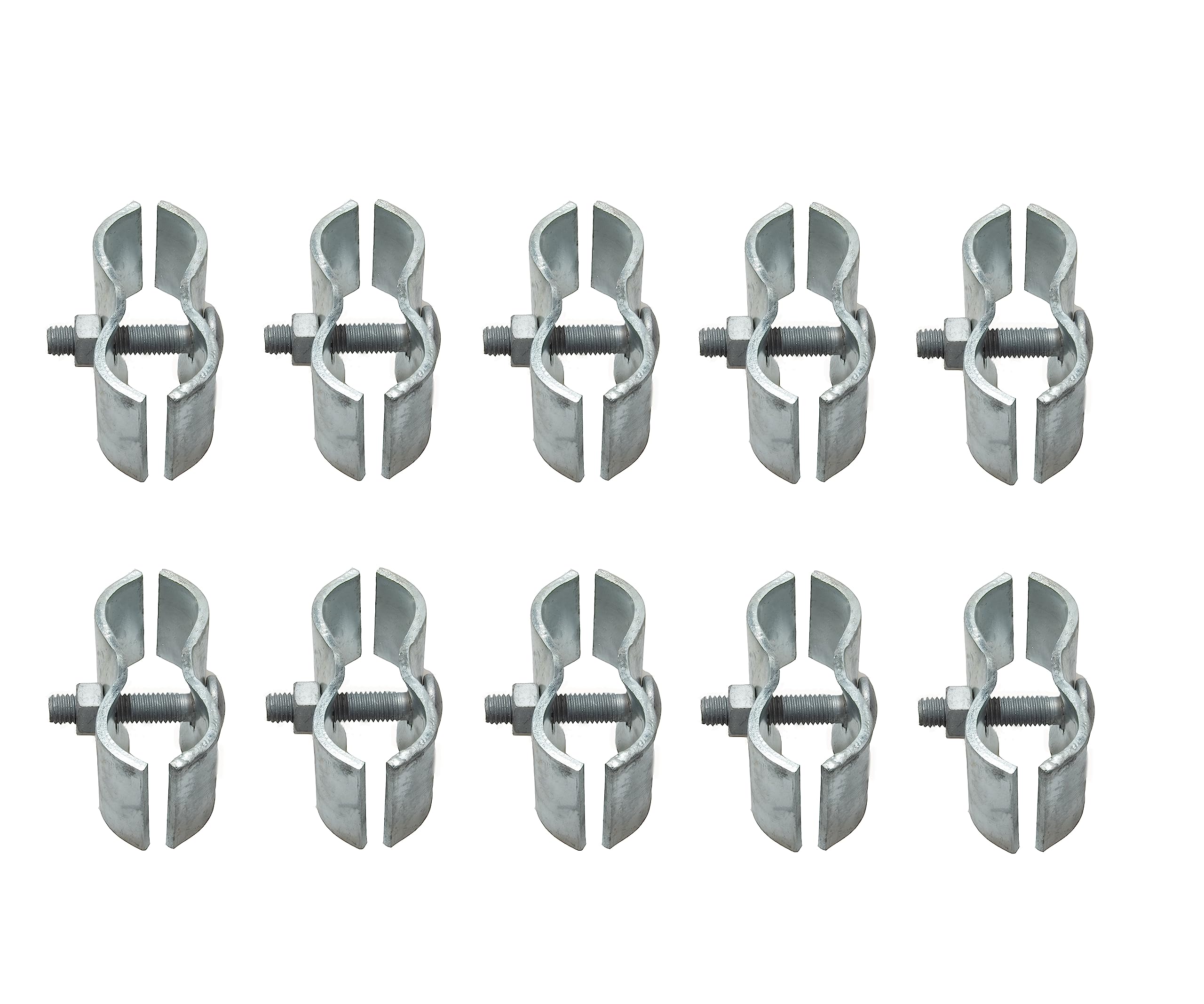 Dailydanny front view of 1-3/8 inch chain-link panel clamp showing shape and finish, reliable connection