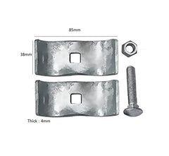 Dailydanny carriage bolts and nuts included with clamps showing ready-to-install hardware convenience