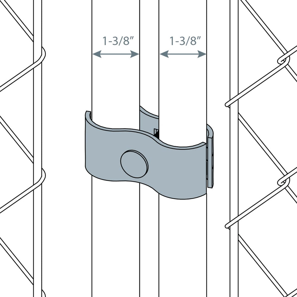 Dailydanny clamp joining fence panels in backyard setting showing sturdy outdoor use and neat appearance