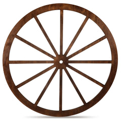 DaisyInner wagon wheel front view showing rustic brown appeal and easy focal point