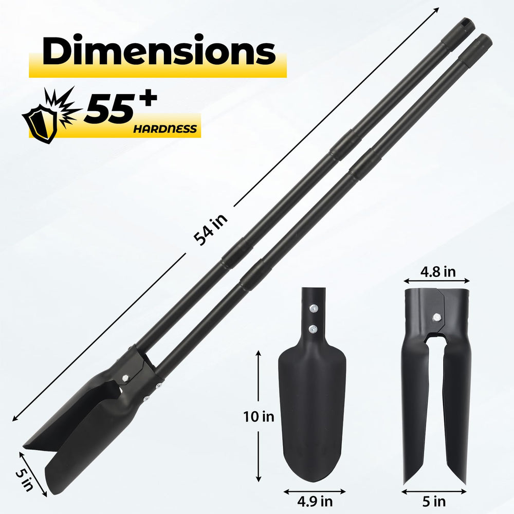 DAKEPOLE next to a boot showing 55-inch scale for reduced bending