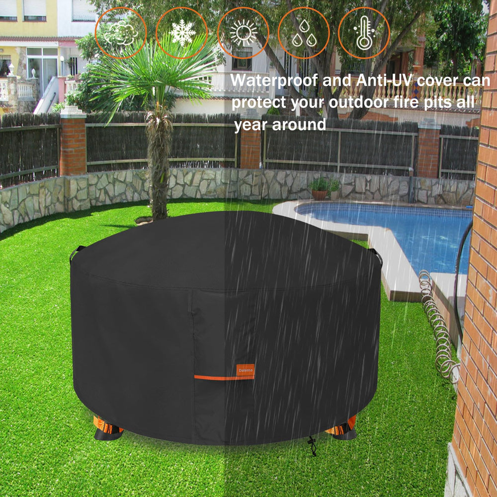 Dalema cover next to ruler showing 40" diameter fit for accurate sizing