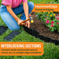 Dalen HammerEdge installed along a curved flower bed keeping mulch contained