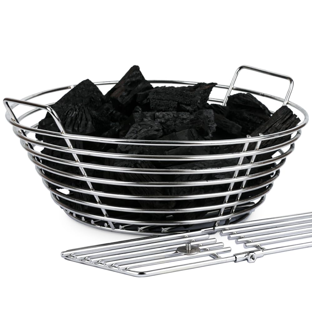 Dallden front view showing basket fit and durable stainless steel benefit