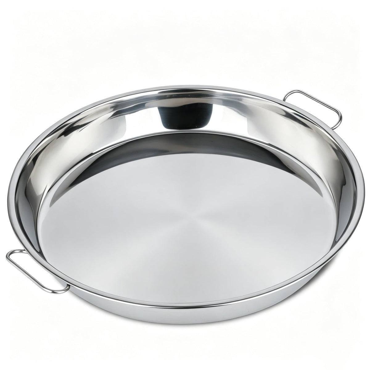Dallden front view of stainless steel drip pan showing fit and durability benefit