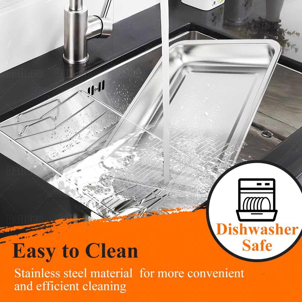 Dallden nonstick surface being rinsed showing effortless cleanup advantage