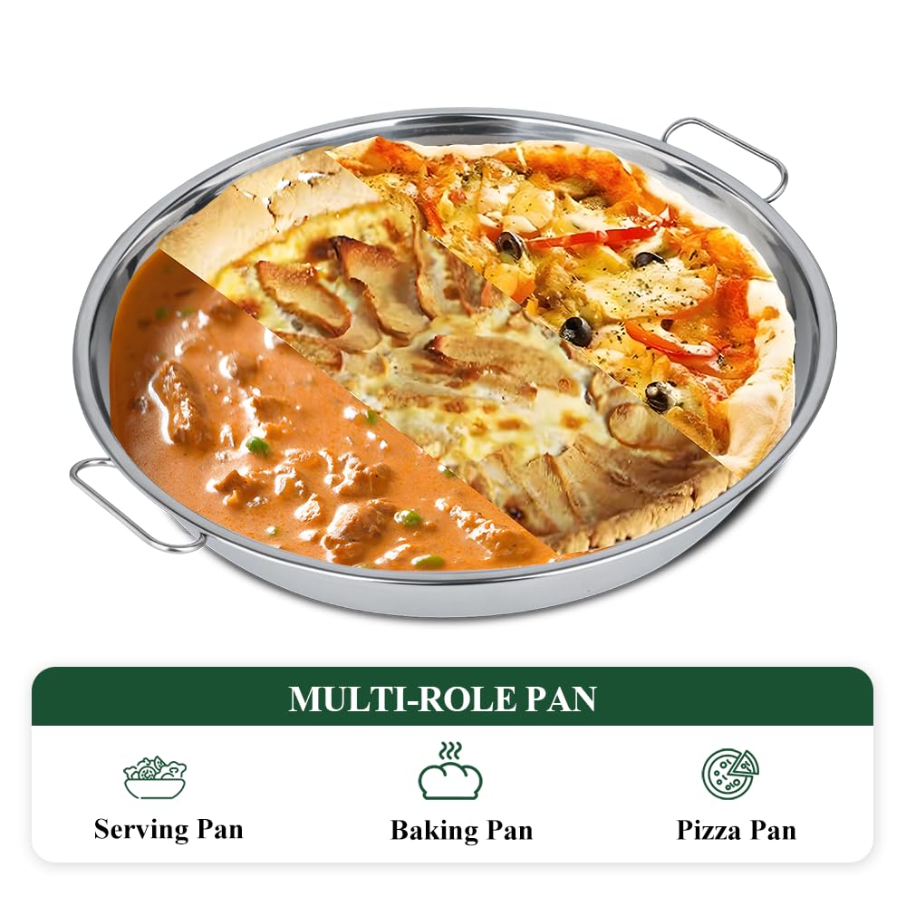 Dallden pan beside ruler illustrating 13.5-inch scale for correct fit