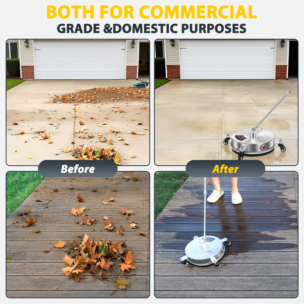 Dalmbox in use on concrete driveway delivering uniform, streak-free cleaning