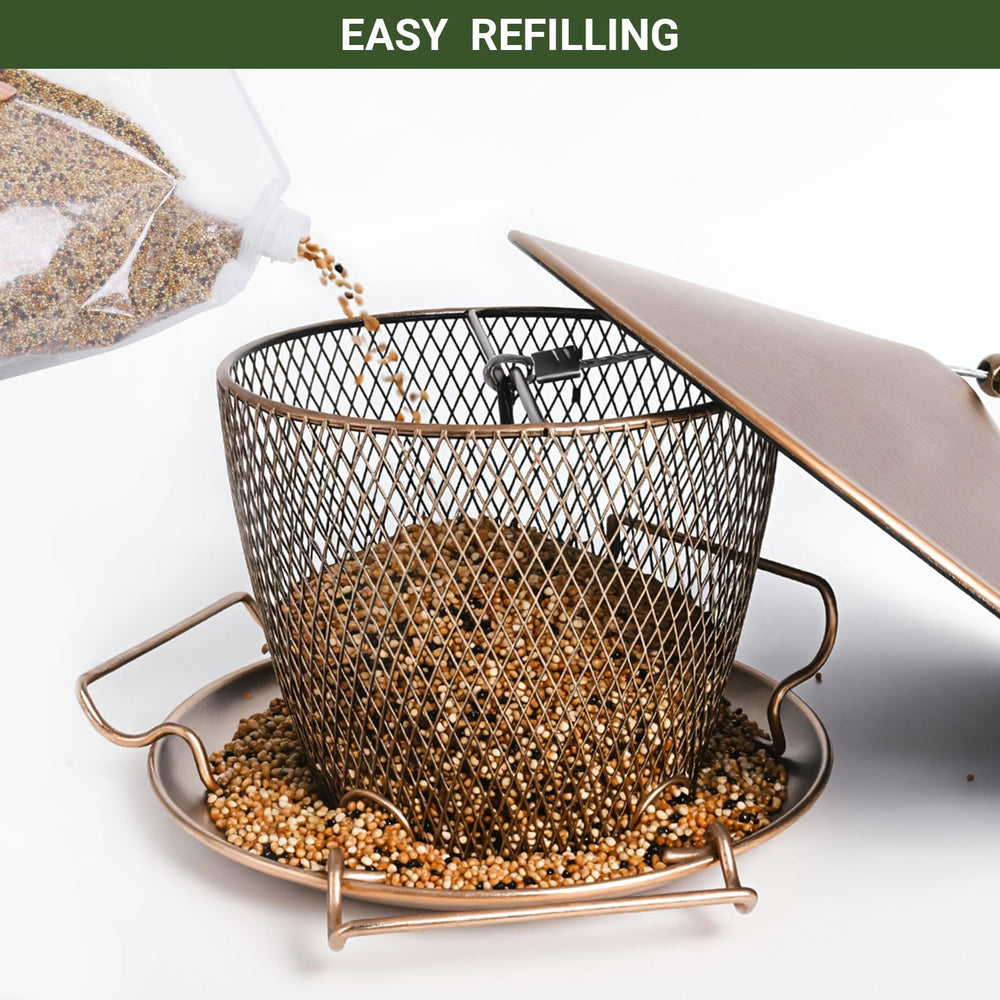 DALOHOMI drain holes and cord lock to keep seed dry and secure