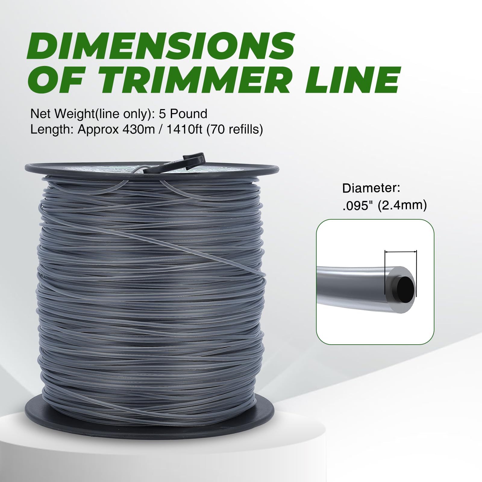 Dalom spool side label highlighting model compatibility and clarity