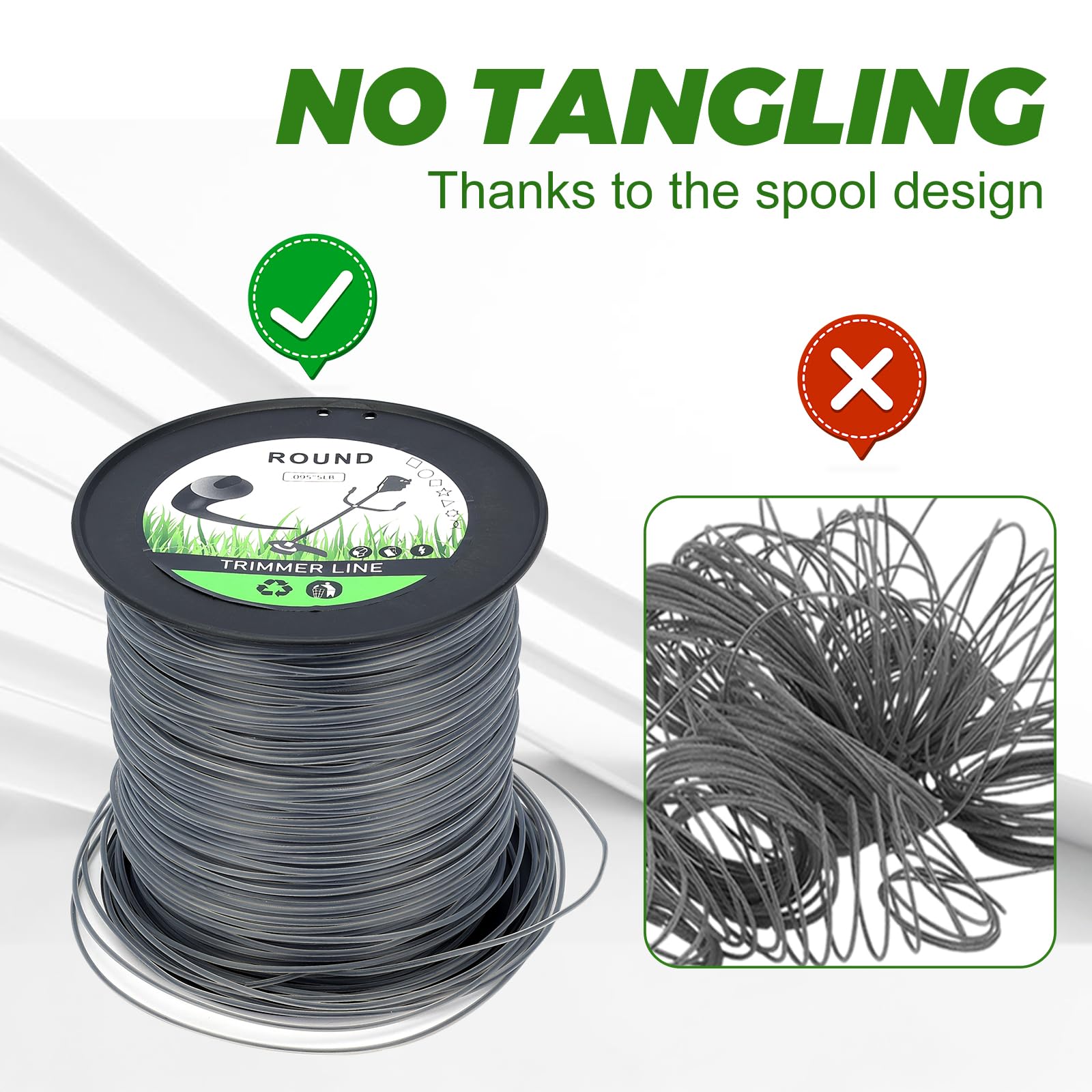 Dalom spool stored with accessories to protect line flexibility