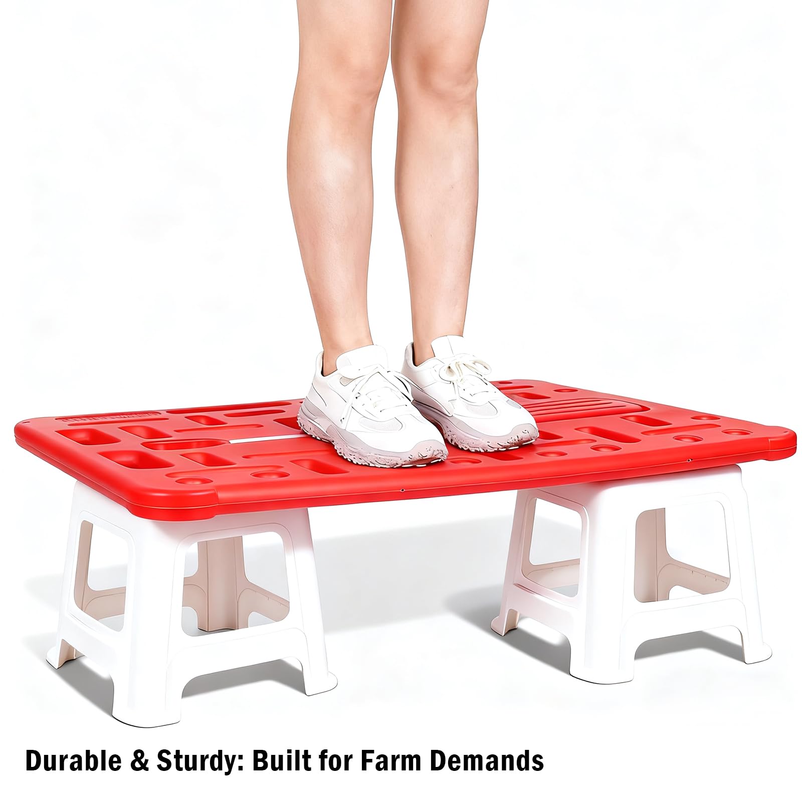 Danbark paddle next to hog panel showing size and portable scale comparison