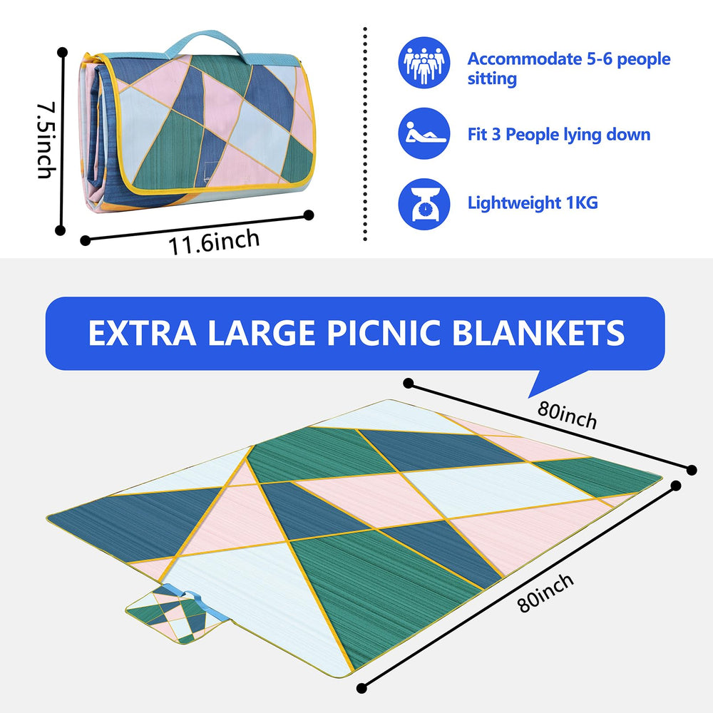 DanCoom blanket next to people for scale to show true extra-large size